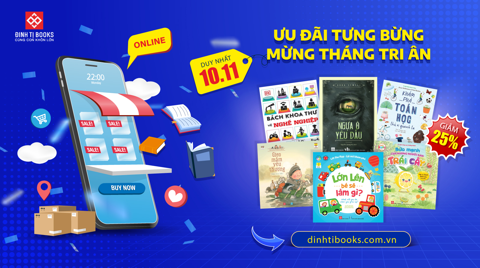 Ưu đãi tưng bừng - Mừng tháng tri ân: Giảm 25% Best seller