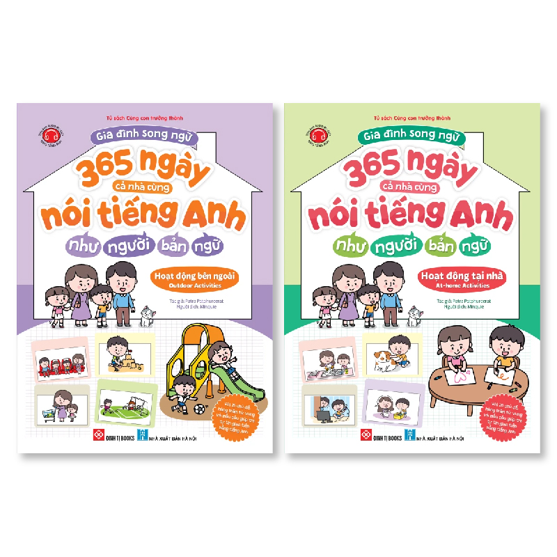 Combo 2 tập - Gia đình song ngữ - 365 ngày cả nhà cùng nói tiếng Anh như người bản ngữ