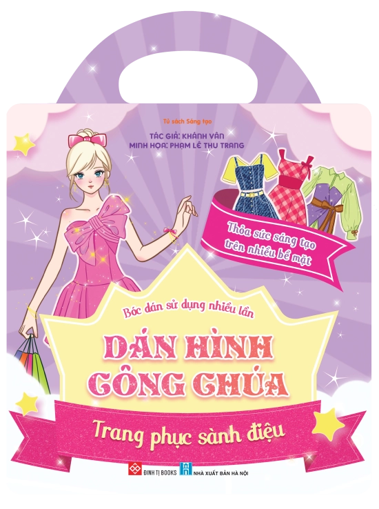 Bóc dán sử dụng nhiều lần - Dán hình công chúa - Trang phục sành điệu (Thỏa sức sáng tạo trên nhiều bề mặt)