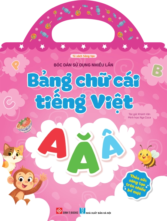 Bóc dán sử dụng nhiều lần - Bảng chữ cái tiếng Việt (Thỏa sức sáng tạo trên nhiều bề mặt)