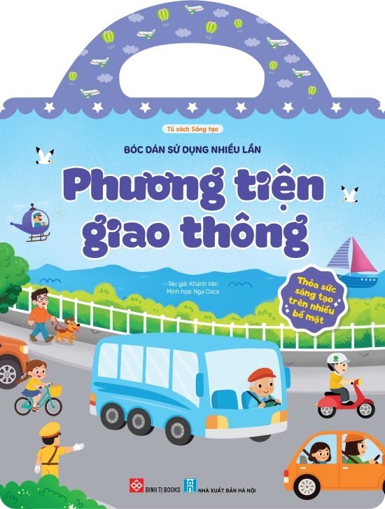 Bóc dán sử dụng nhiều lần - Phương tiện giao thông (Thỏa sức sáng tạo trên nhiều bề mặt) (Đinh Tị)