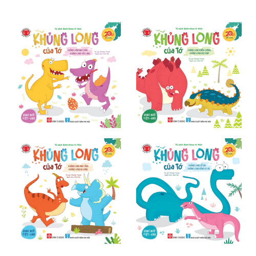 Khủng long của tớ - Combo 4 tập (Song ngữ Việt-Anh; Tặng kèm audio đọc sách bằng tiếng Anh)