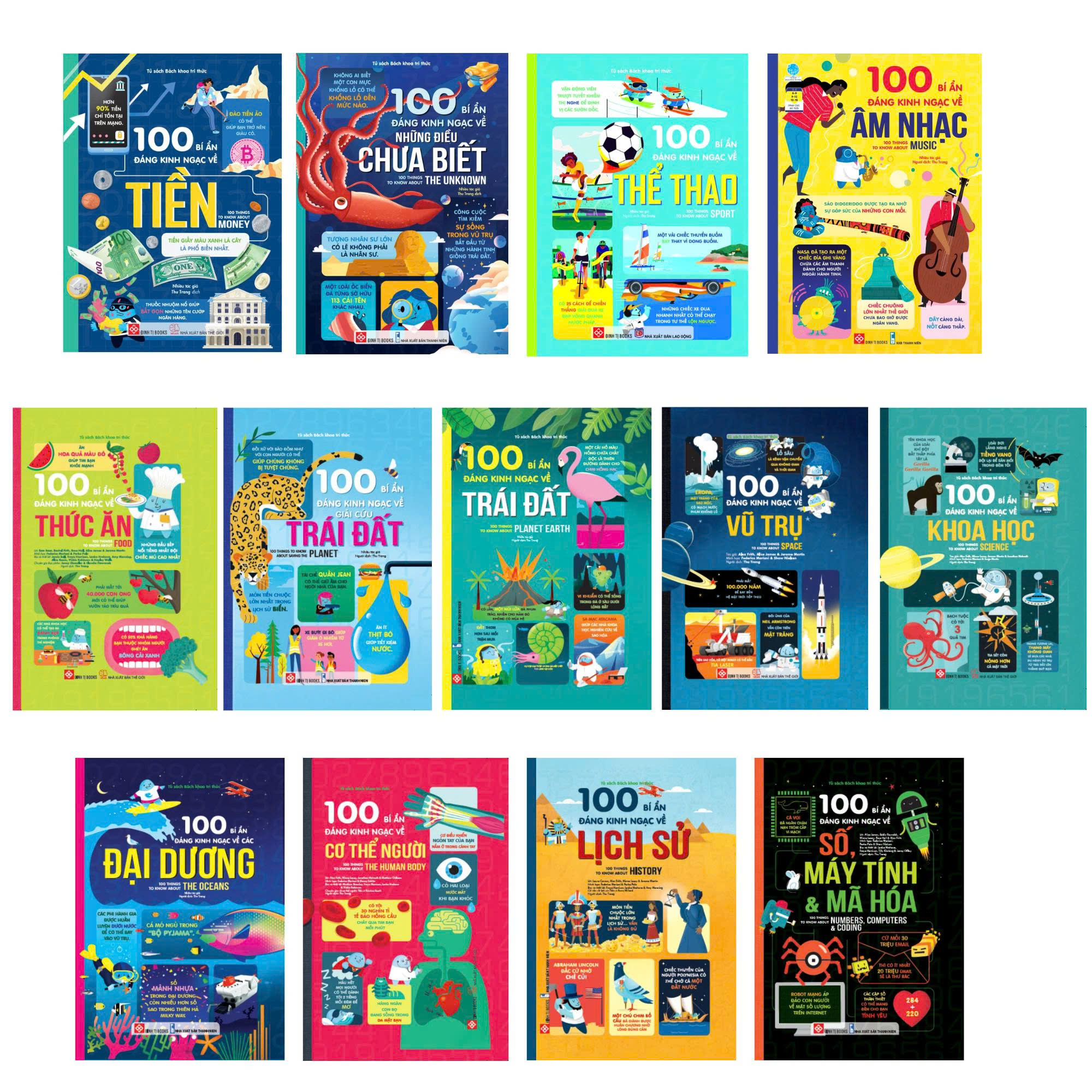 100 bí ẩn đáng kinh ngạc( combo 13 chủ đề )