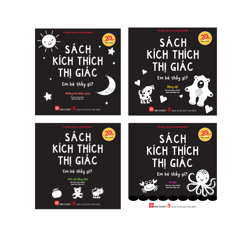 Combo4T: Sách kích thích thị giác - Em bé thấy gì?