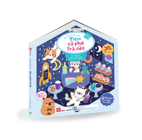 Dán hình 3D thu nhỏ - Tiệm cà phê trà sữa 