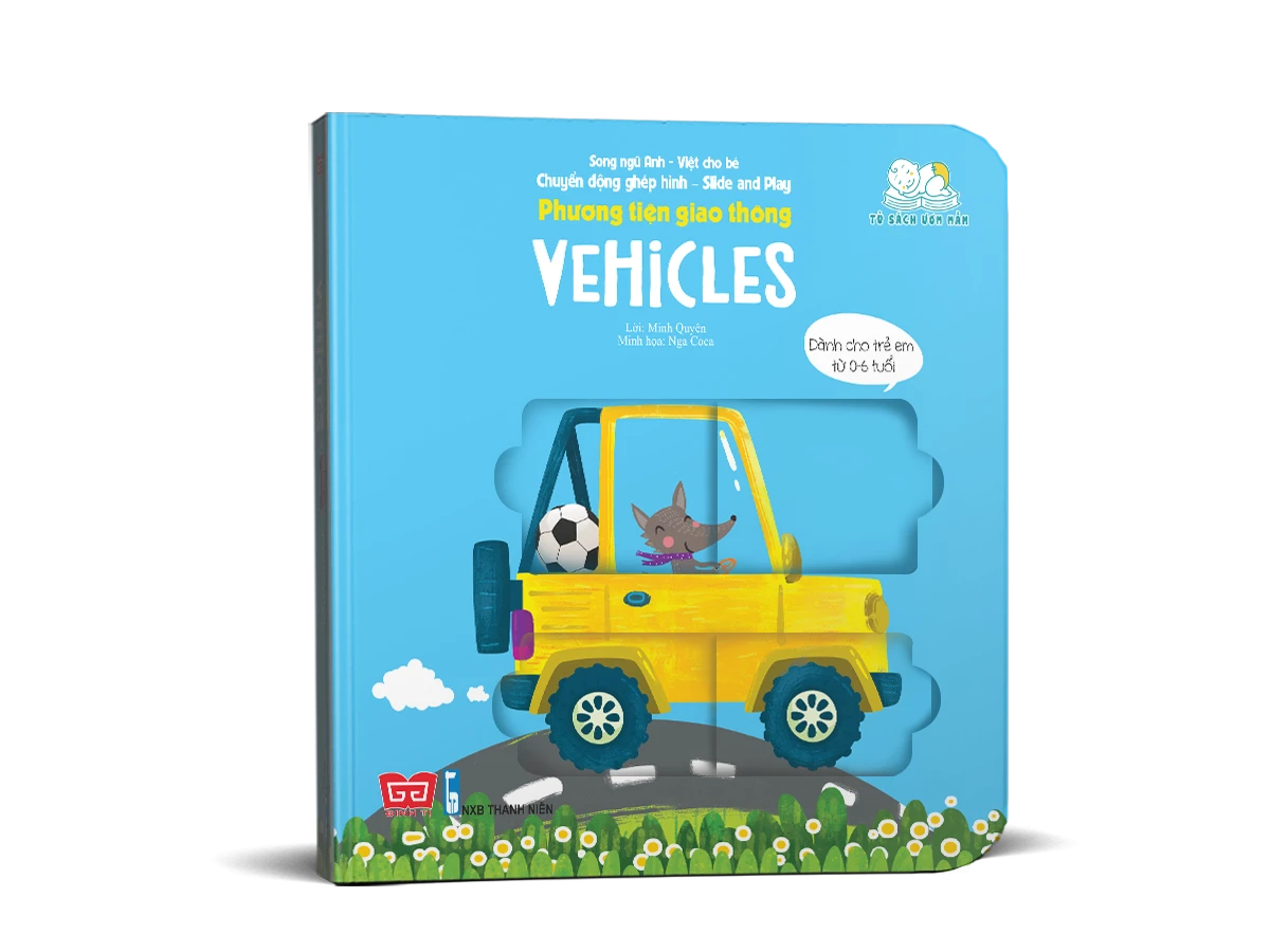 Sách tương tác - Chuyển động ghép hình - Slide and Play - Phương tiện giao thông - Vehicles