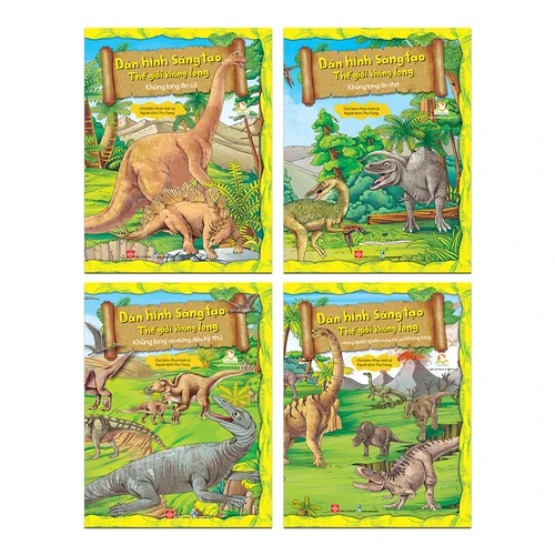 Set Dán hình sáng tạo - Thế giới khủng long (4 cuốn)