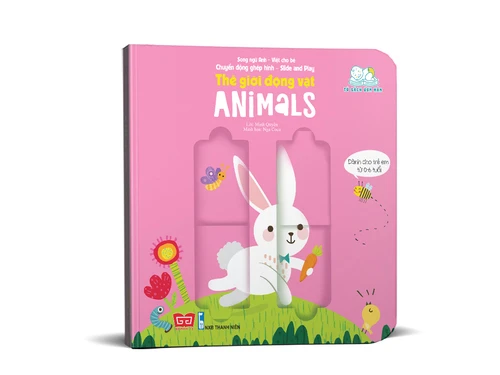 Sách tương tác - Chuyển động ghép hình - Slide and Play - Thế giới động vật - Animals
