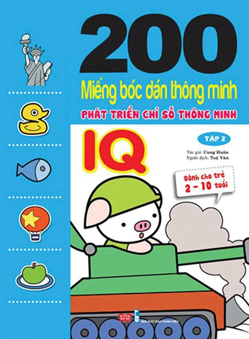 200 miếng bóc dán TM PT chỉ số TM IQ T2 (Dành cho trẻ 2-10 tuổi)