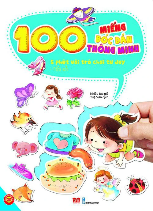 100 miếng bóc dán thông minh- 5 phút với trò chơi tư duy - Nối số