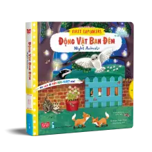 Sách tương tác - Sách chuyển động - First explorers - Night animals - Động vật ban đêm