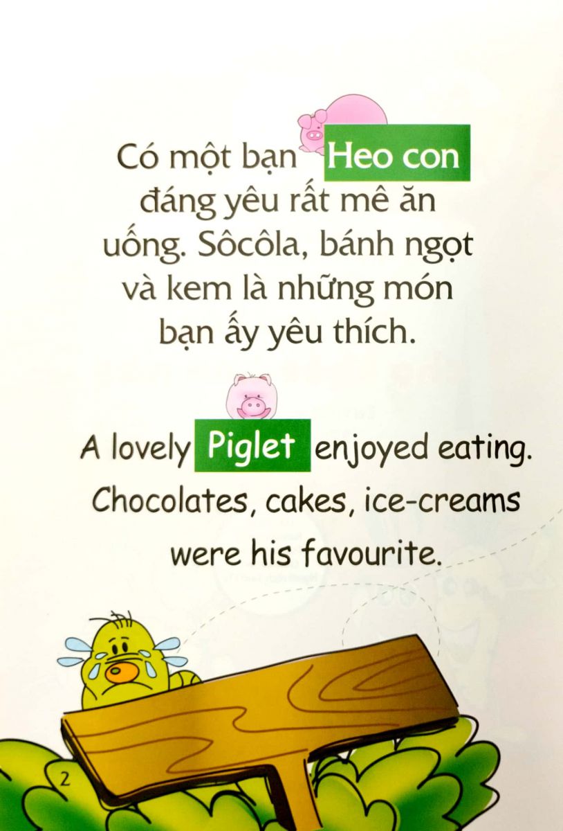 Truyện tranh song ngữ Việt-Anh cho bé - Eating vegetables is good for health - Ăn rau vào cho khỏe hơn nào
