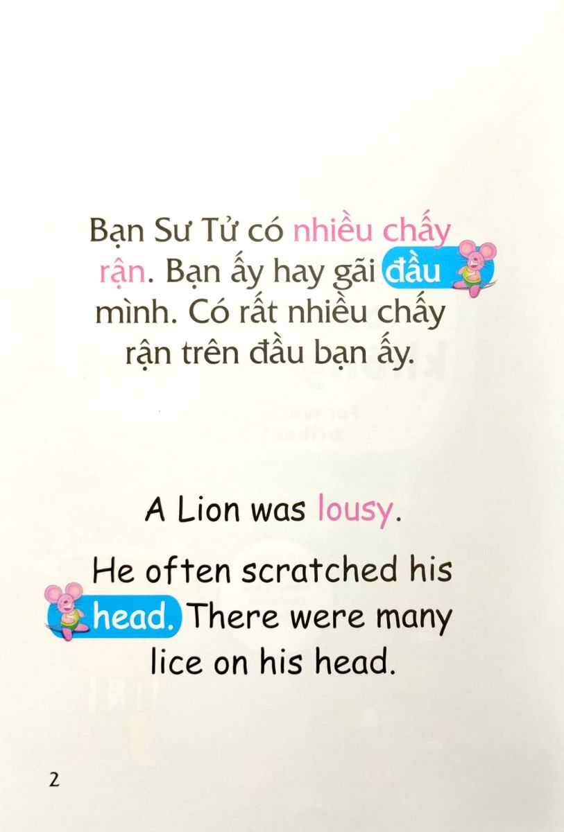 Truyện tranh song ngữ Việt-Anh cho bé - For washing hair without tears - Để gội đầu mà không cay mắt