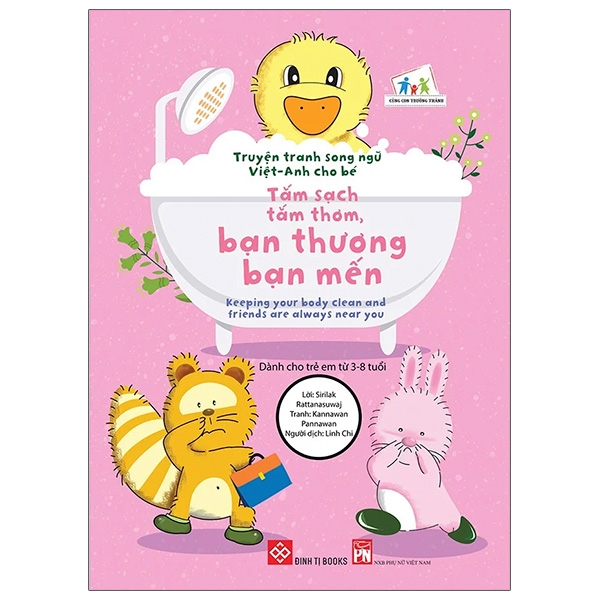  Truyện tranh song ngữ Việt-Anh cho bé - Keeping your body clean and friends are always near you - Tắm sạch tắm thơm, bạn thương bạn mến