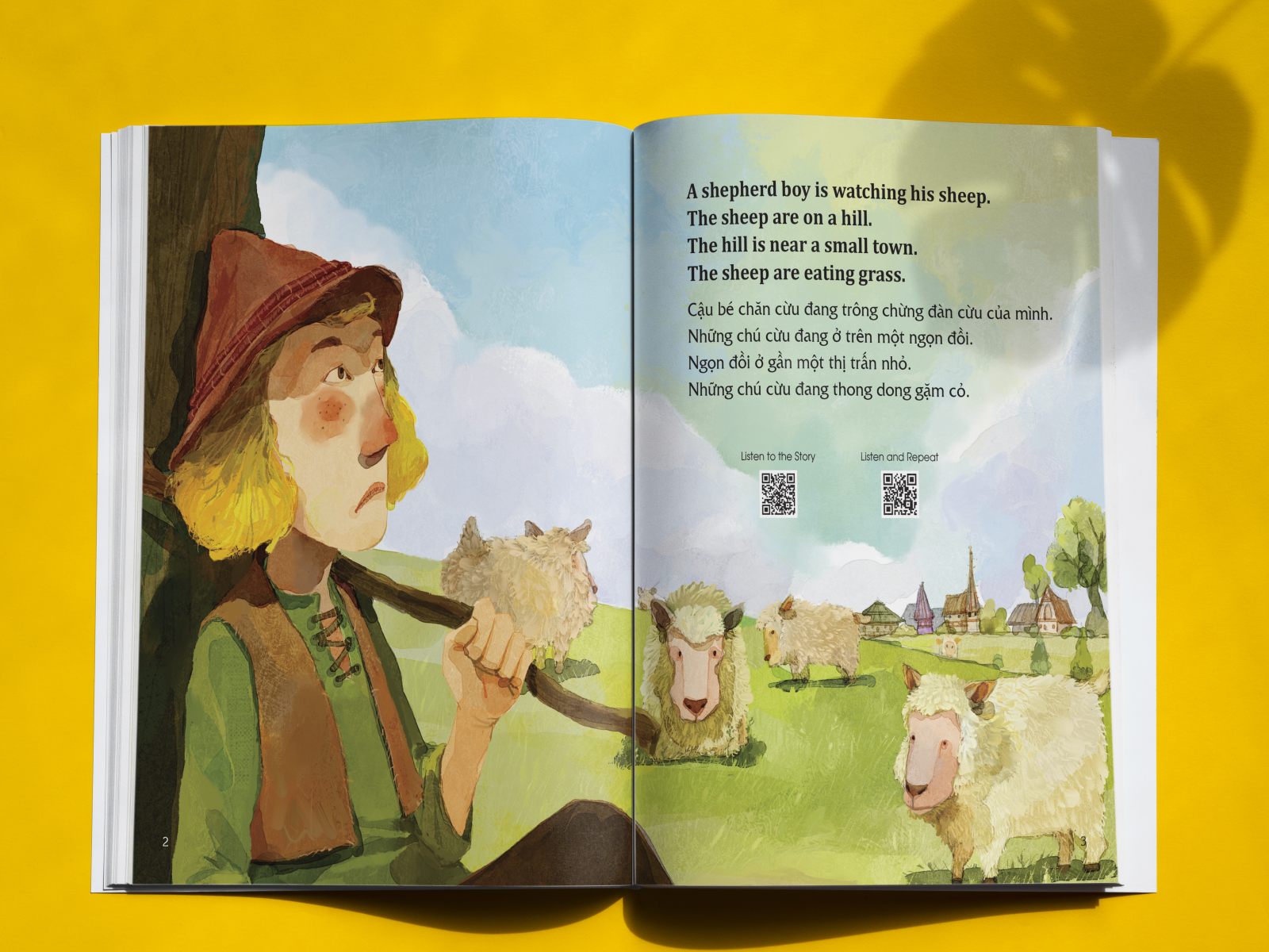 Học tiếng Anh cùng truyện ngụ ngôn Aesop - Cậu bé chăn cừu và con sói - The Shepherd Boy and the Wolf